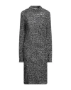 Acne Studios Woman Mini Dress Black Size M Cotton, Acrylic, Nylon, Mohair Wool, Wool In Black
