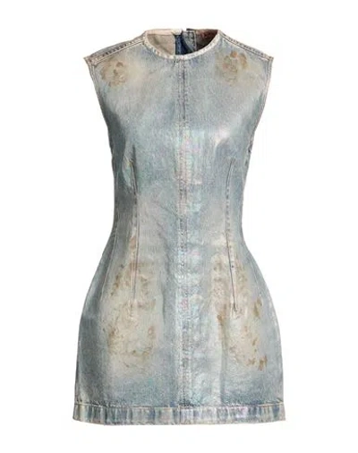 Acne Studios Woman Mini Dress Blue Size 6 Cotton