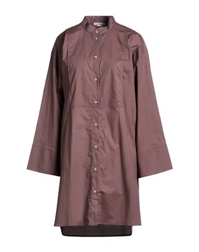 Acne Studios Woman Mini Dress Chocolate Brown Size 2 Cotton, Elastane