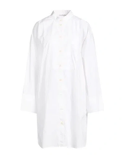 Acne Studios Woman Mini Dress White Size 6 Cotton, Elastane