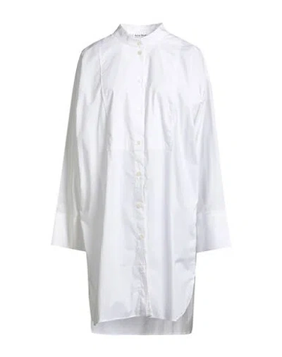 Acne Studios Woman Mini Dress White Size 8 Cotton, Elastane