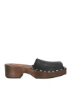 Acne Studios Woman Mules & Clogs Black Size 6 Leather In Multi