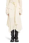 Acne Studios Off-white Draped Midi Skirt In Off-white