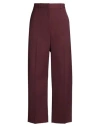 Acne Studios Woman Pants Burgundy Size 6 Polyester, Wool In Purple
