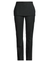 Acne Studios Woman Pants Charcoal Size 20 Polyester, Wool, Elastane, Metallic Fiber, Viscose In Blue