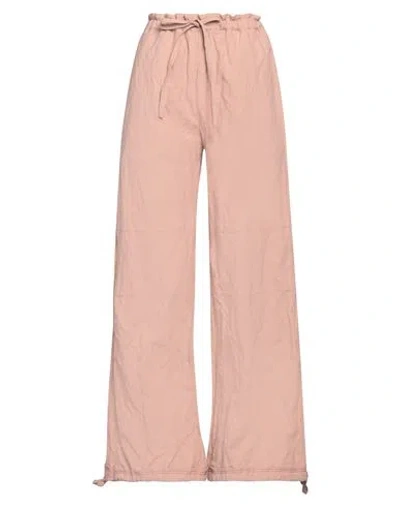 Acne Studios Woman Pants Light Pink Size 8 Cotton, Metallic Fiber