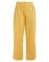 Acne Studios Woman Pants Mustard Size 4 Cotton In Yellow