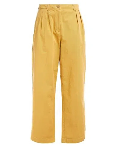 Acne Studios Woman Pants Mustard Size 4 Cotton In Yellow