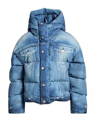 Acne Studios Woman Puffer Blue Size 4 Polyester
