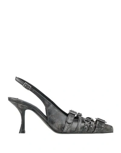 Acne Studios Woman Pumps Black Size 6 Leather