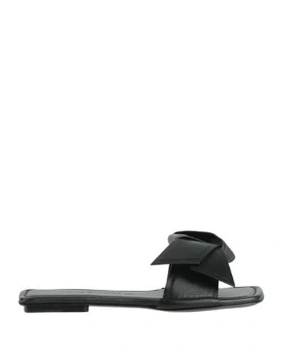 ACNE STUDIOS ACNE STUDIOS WOMAN SANDALS BLACK SIZE 7 LEATHER