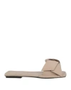 Acne Studios Woman Sandals Grey Size 5 Leather In Neutral