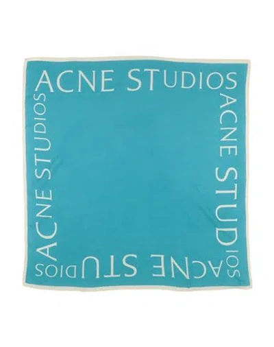 Acne Studios Woman Scarf Azure Size - Wool In Blue