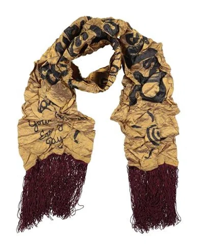 Acne Studios Woman Scarf Bronze Size - Acetate, Viscose In Neutral