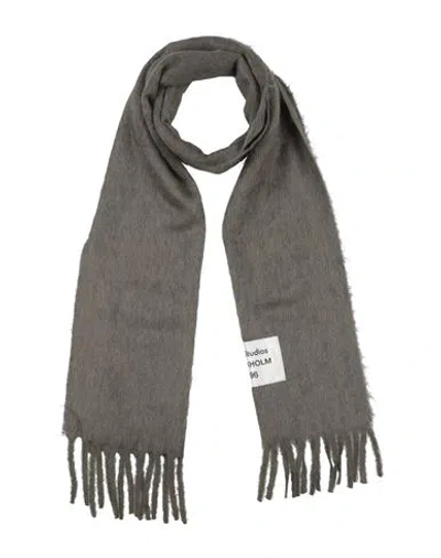 Acne Studios Woman Scarf Grey Size - Alpaca Wool, Nylon In Gray