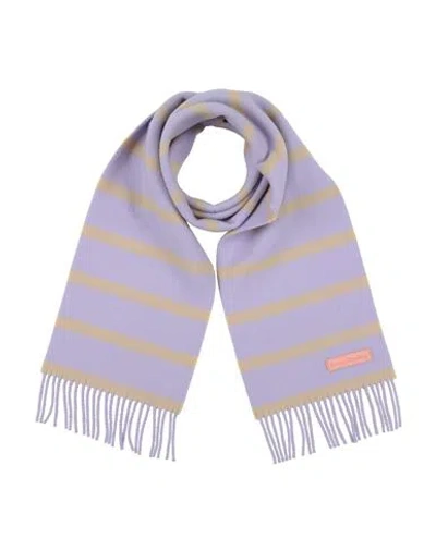 Acne Studios パープル＆イエロー ナロー フリンジ マフラー In Dih Lilac/yellow