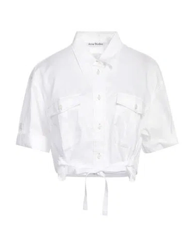 Acne Studios Woman Shirt Off White Size 6 Cotton