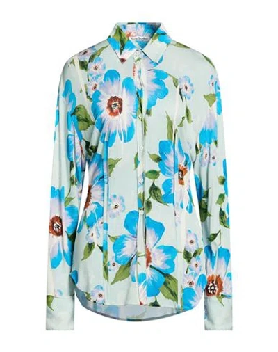 ACNE STUDIOS ACNE STUDIOS WOMAN SHIRT SKY BLUE SIZE 2 VISCOSE