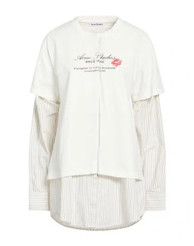 Acne Studios Woman Shirt White Size M Cotton