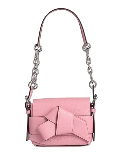 Acne Studios Woman Shoulder Bag Pink Size - Leather