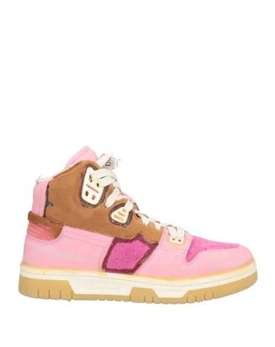 Acne Studios Woman Sneakers Pink Size 8 Leather In Multi