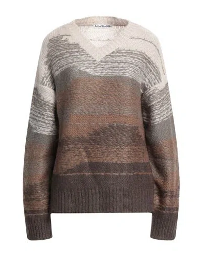 Acne Studios Woman Sweater Brown Size S Acrylic, Nylon, Mohair Wool, Wool, Alpaca Wool