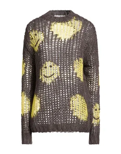 Acne Studios Woman Sweater Charcoal Size Xxs Acrylic, Nylon, Mohair Wool, Wool, Viscose In Brown