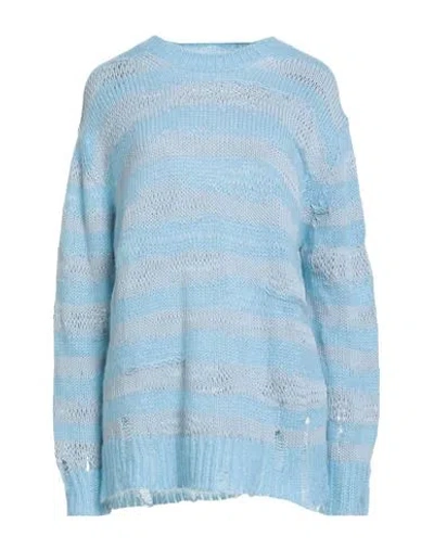 Acne Studios Woman Sweater Light Blue Size M Cotton, Acrylic, Nylon, Mohair Wool, Wool