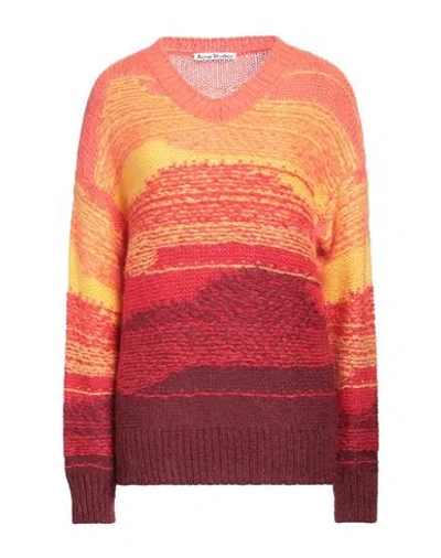 Acne Studios Woman Sweater Orange Size Xs Acrylic, Nylon, Mohair Wool