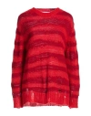 Acne Studios Woman Sweater Red Size M Cotton, Acrylic, Nylon, Mohair Wool, Wool