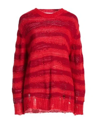 Acne Studios Woman Sweater Red Size M Cotton, Acrylic, Nylon, Mohair Wool, Wool
