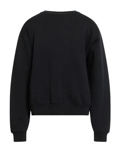Acne Studios Woman Sweatshirt Black Size L Cotton, Polyester In Multi