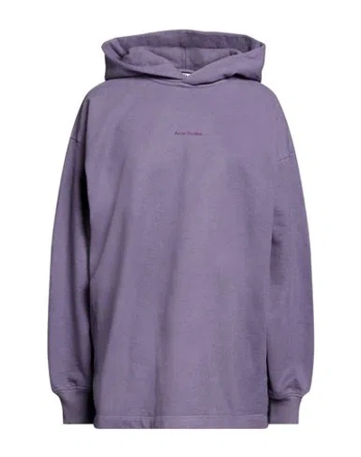 Acne Studios Woman Sweatshirt Dark Purple Size S Cotton
