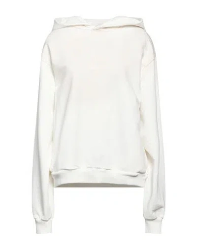 Acne Studios Woman Sweatshirt Off White Size Xl Organic Cotton, Recycled Polyester