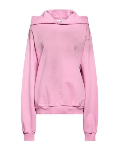 Acne Studios Woman Sweatshirt Pink Size Xl Organic Cotton, Recycled Polyester In Multi