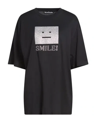 Acne Studios Woman T-shirt Black Size M Cotton