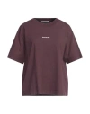 Acne Studios Woman T-shirt Burgundy Size L Cotton In Red