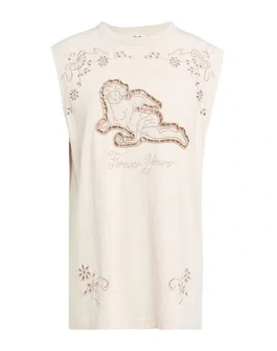 Acne Studios Woman T-shirt Cream Size M Cotton In White