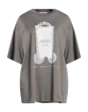 Acne Studios Woman T-shirt Lead Size M Cotton In Gray