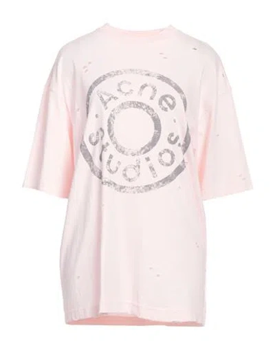 Acne Studios Woman T-shirt Light Pink Size S Cotton, Polyester
