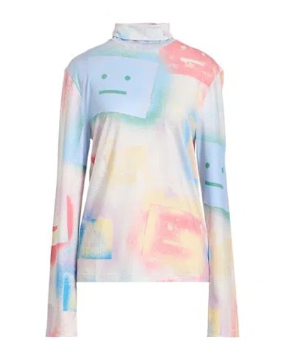ACNE STUDIOS ACNE STUDIOS WOMAN T-SHIRT SKY BLUE SIZE M POLYESTER, ELASTANE