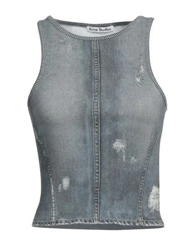 ACNE STUDIOS ACNE STUDIOS WOMAN TANK TOP GREY SIZE L COTTON