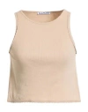 Acne Studios Woman Top Beige Size L Cotton In Neutral