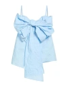Acne Studios Blue Bow Strap Top In Blue