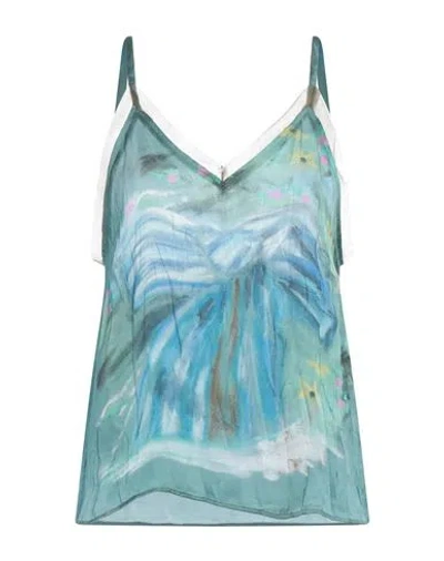 Acne Studios Woman Top Turquoise Size 6 Viscose In Blue