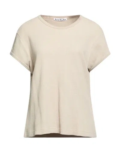 Acne Studios Woman T-shirt Beige Size Xxl Cotton In Neutral