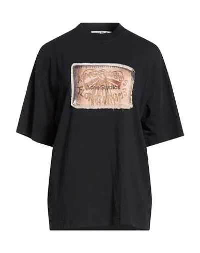 Acne Studios Woman T-shirt Black Size L Cotton
