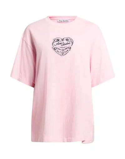 Acne Studios Woman T-shirt Pink Size Xxs Cotton