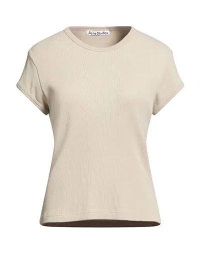 Acne Studios Woman T-shirt Sand Size Xxl Cotton In Neutral