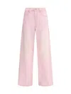 Acne Studios Womens Pale Pink 1981 Wide-leg Denim Jeans Xxs In Pink